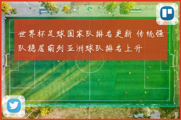 世界杯足球国家队排名更新 传统强队稳居前列亚洲球队排名上升