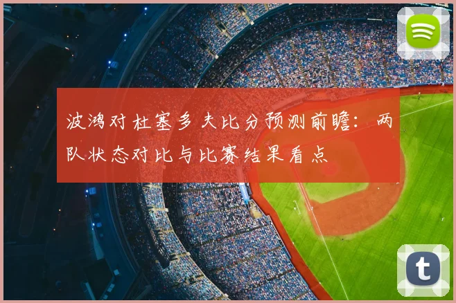 波鸿对杜塞多夫比分预测前瞻：两队状态对比与比赛结果看点